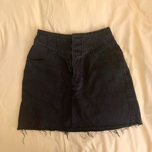 Black Hollister Denim Mini Skirt